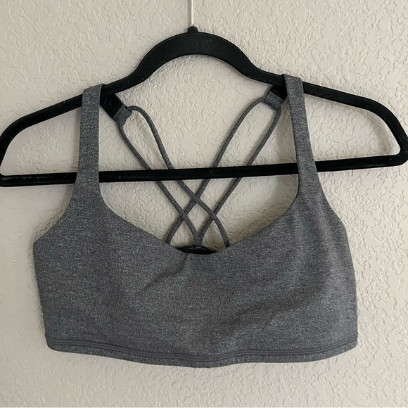 Lululemon Free To Be Gray Sports Bra Sz 10 - Picture 1 of 3